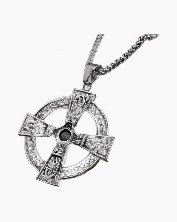 The Boundless Knot Stainless Steel Celtic Cross Pendant