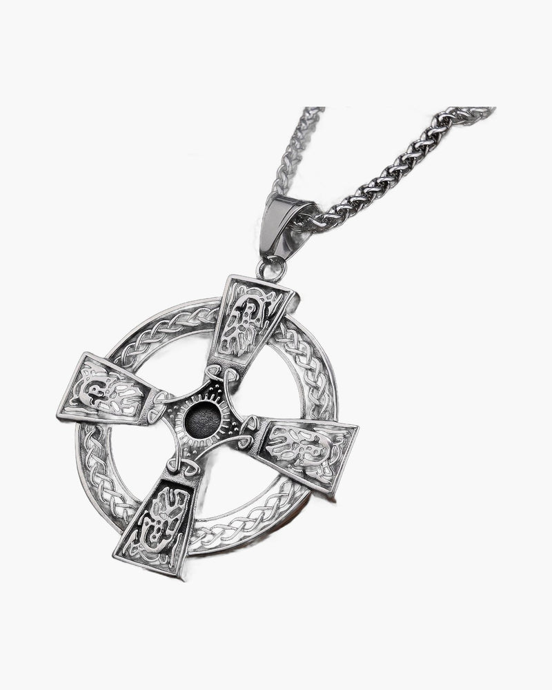 The Boundless Knot Stainless Steel Celtic Cross Pendant