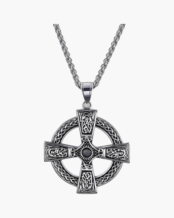 The Boundless Knot Stainless Steel Celtic Cross Pendant view 8