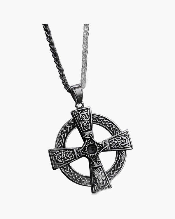 The Boundless Knot Stainless Steel Celtic Cross Pendant view 3