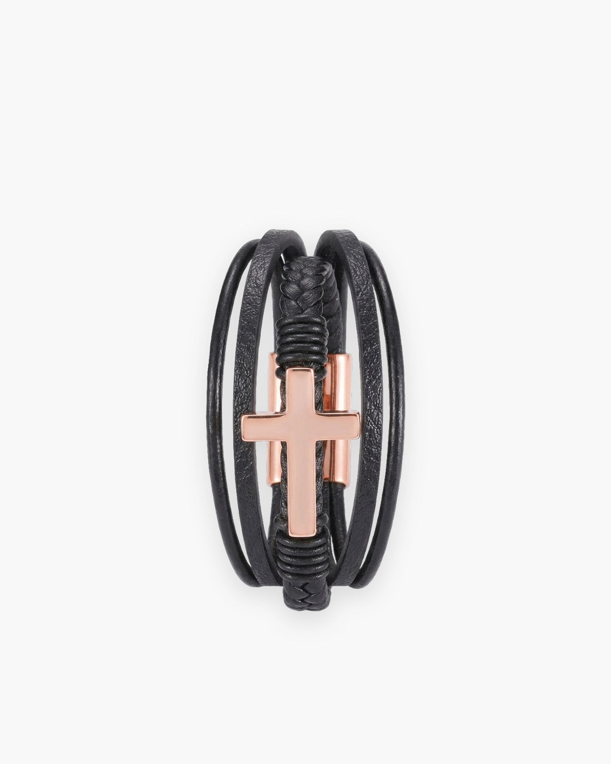 The Braided Devotion in rose gold, front view [c:rose-gold]