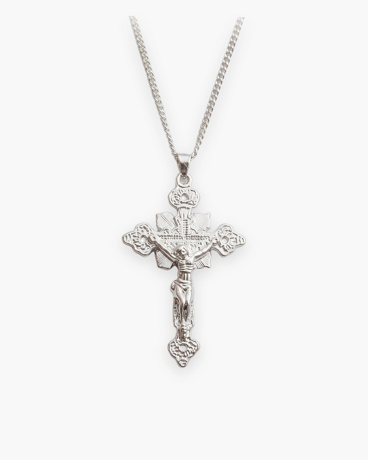 The Calvary Crucifix, silver, front view [c:silver]