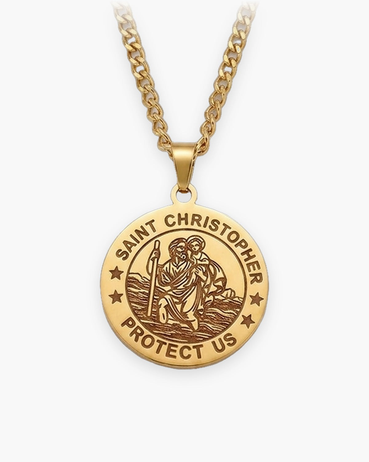The Christopher Coin, gold, front view [c:gold]
