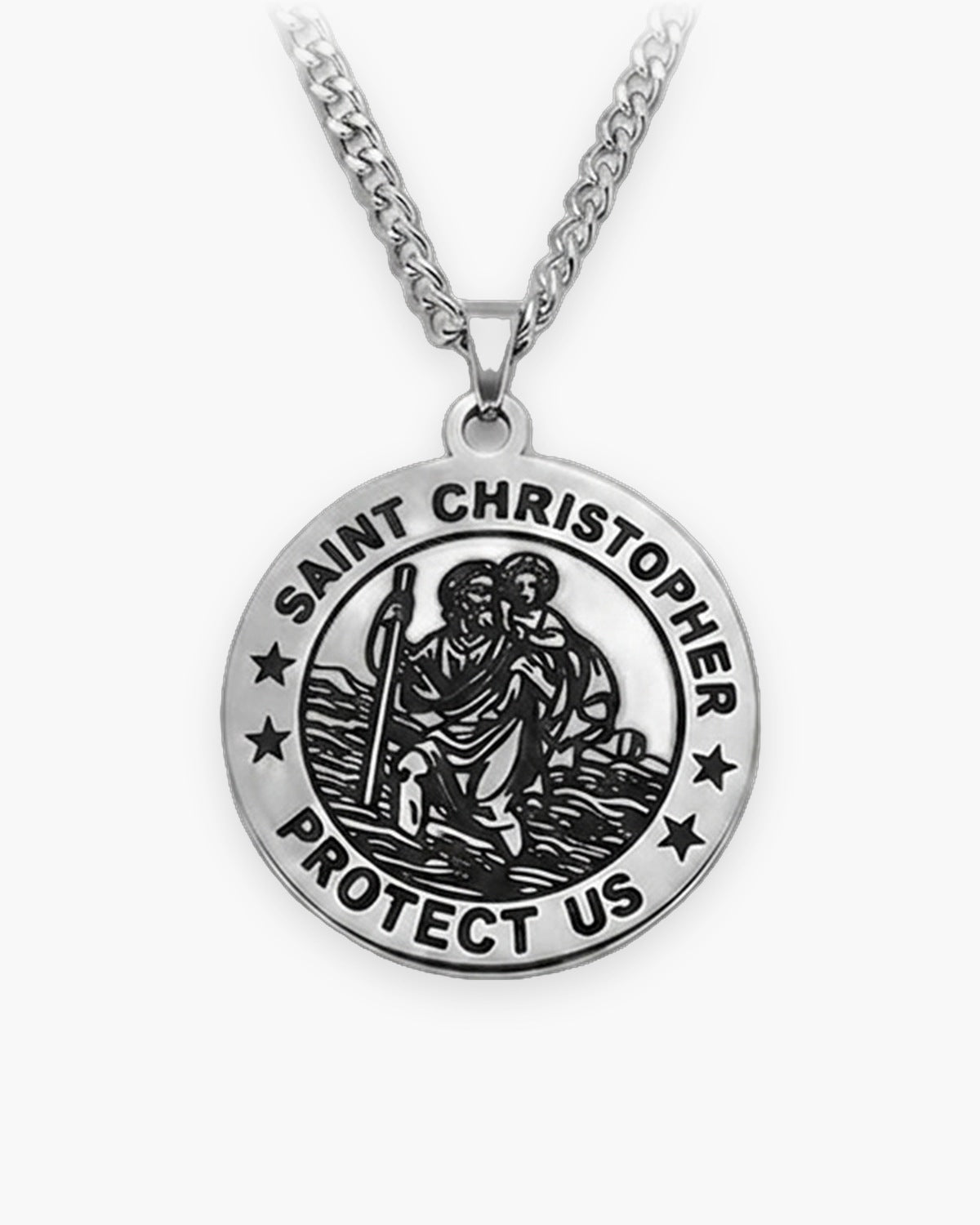 The Christopher Coin, silver, front view [c:silver]