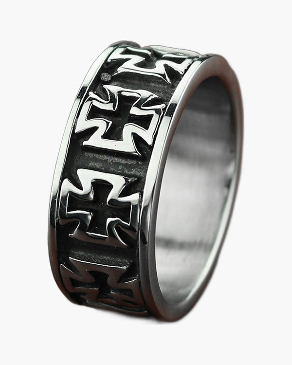 The Crusader Band Stainless Steel Crusader Cross Ring view 5