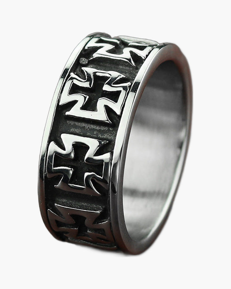 The Crusader Band Stainless Steel Crusader Cross Ring view 5