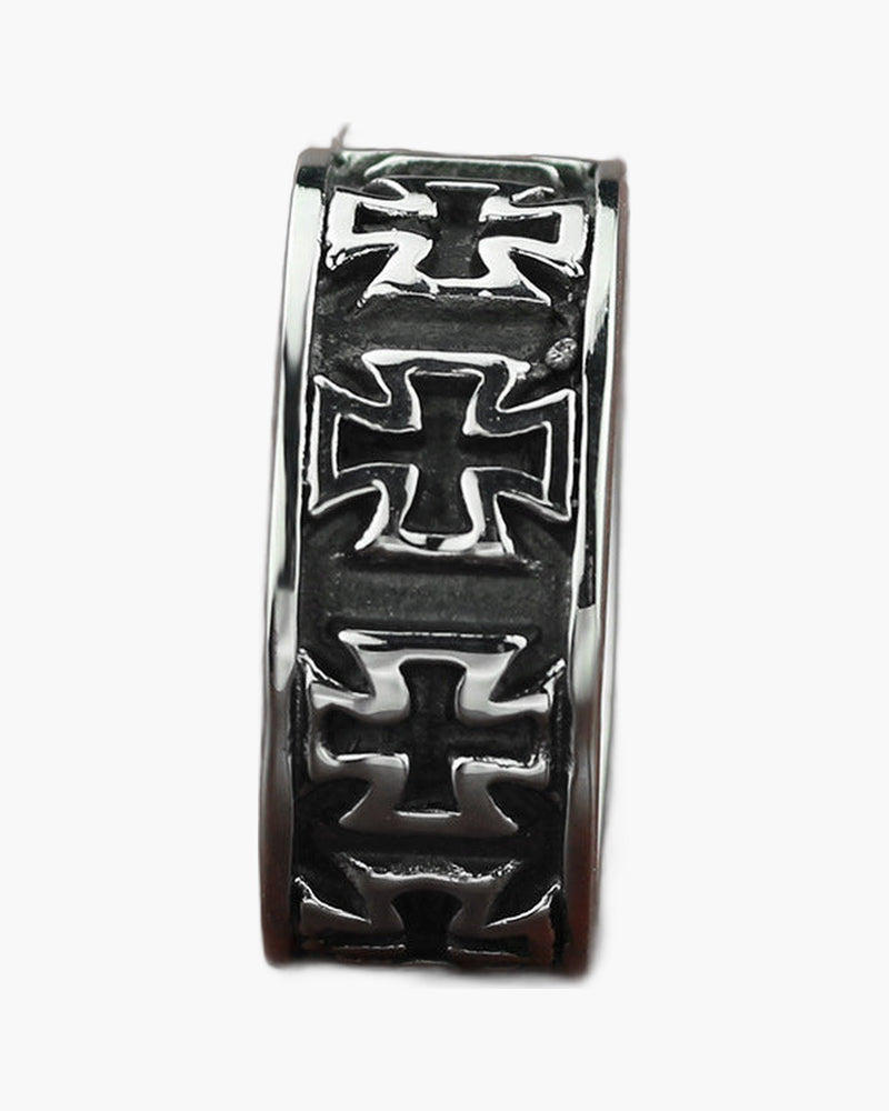 The Crusader Band Stainless Steel Crusader Cross Ring view 3