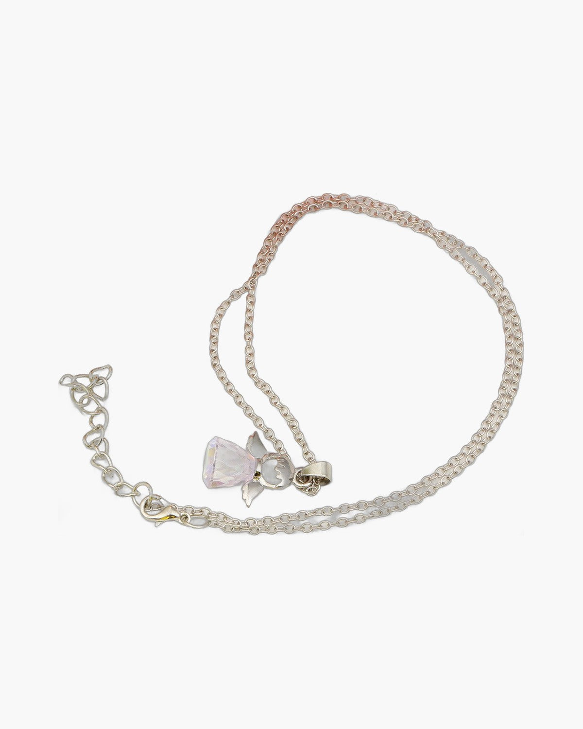 The Crystal Guardian, Guardian Angel Pendant Necklace with Faceted Crystal, view 5