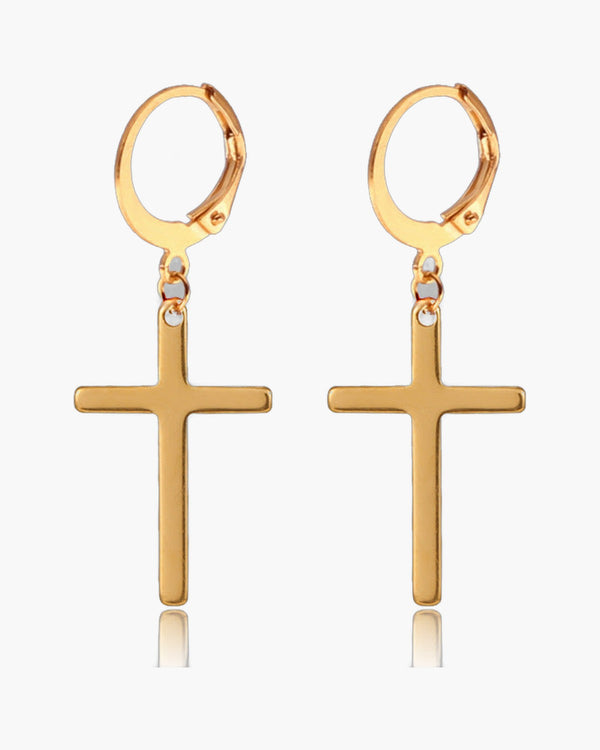 The Dark Cross Black Stainless Steel Cross Earring view 4