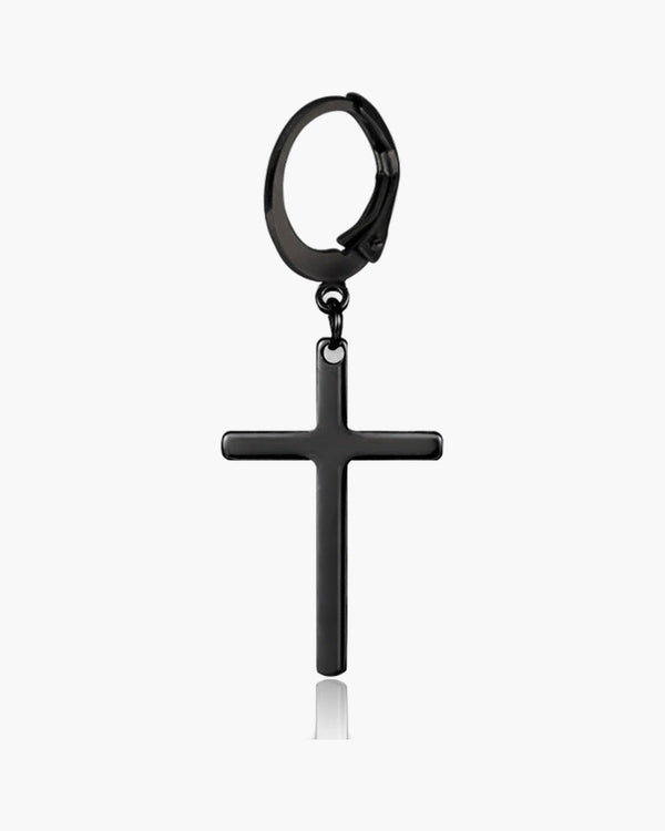 The Dark Cross Black Stainless Steel Cross Earring