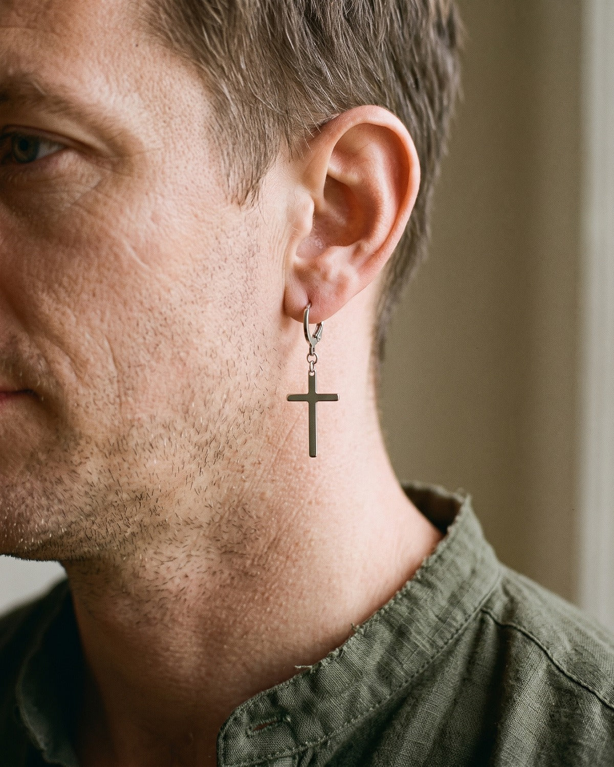 Close-up of the Dark Cross as worn, true to size