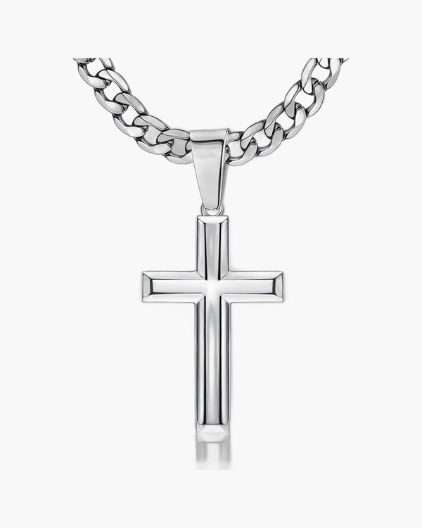 The Devotion Cross Stainless Steel Cross Pendant Necklace view 5