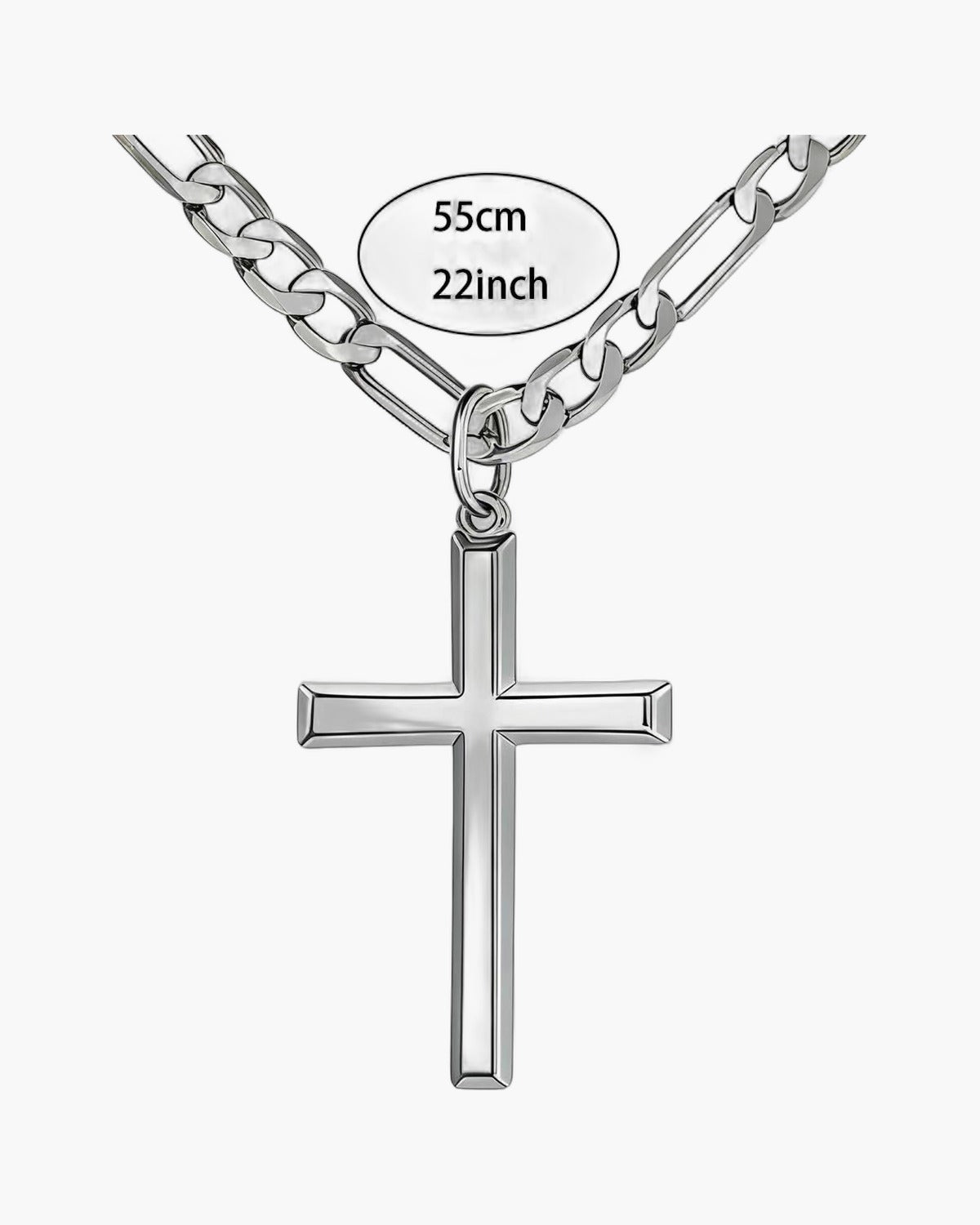The Devotional Cross, Silver, 55 cm