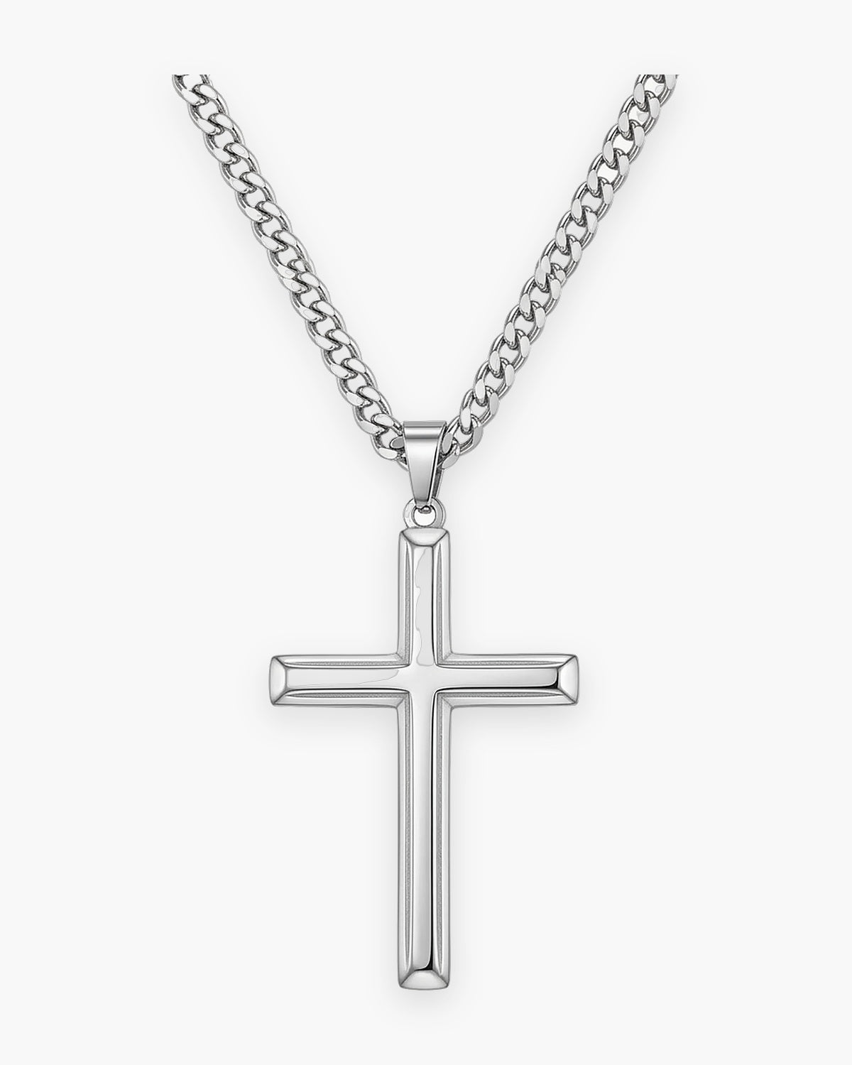 The Devotional Cross, Silver, front view [c:silver]