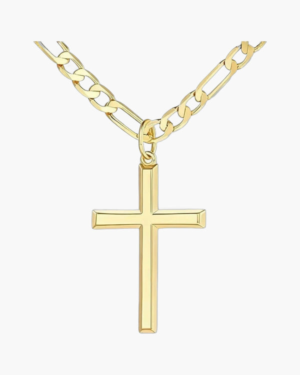 The Devotional Cross Gold Plated Stainless Steel Cross Necklace view 2