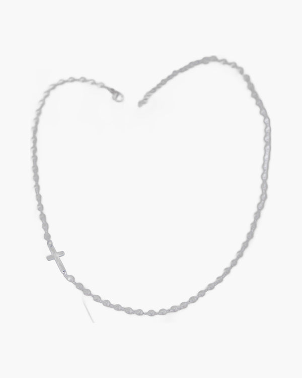 The Devout Pearl Faux Pearl Cross Necklace view 2
