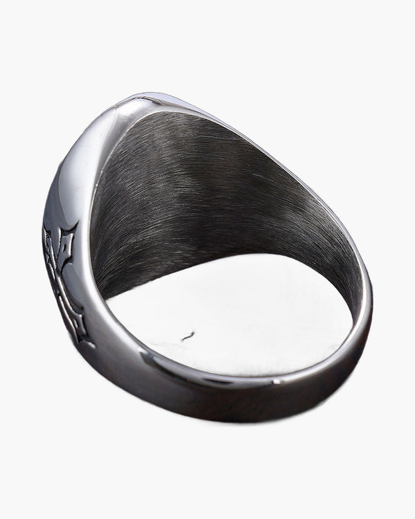 The Divine Carrier Stainless Steel Saint Christopher Ring view 3