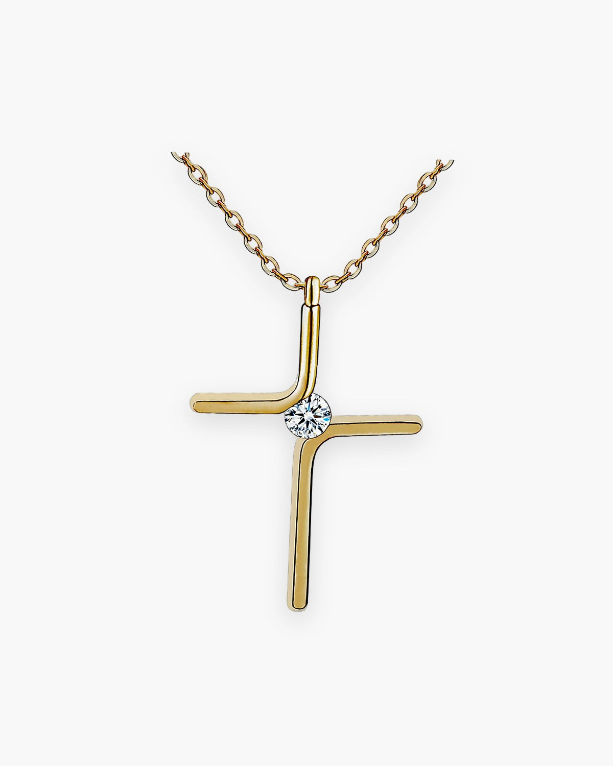 The Enduring Cross in gold, front view [c:gold]