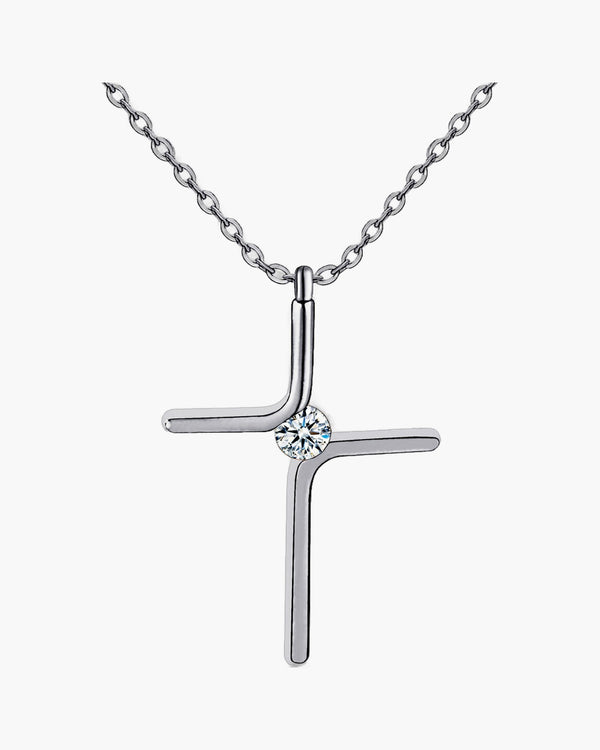 The Enduring Cross Stainless Steel Cross Pendant Necklace view 2