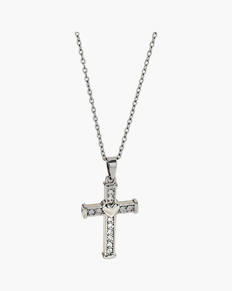 The Enduring Heart Cross Stainless Steel Heart Cross Necklace view 2