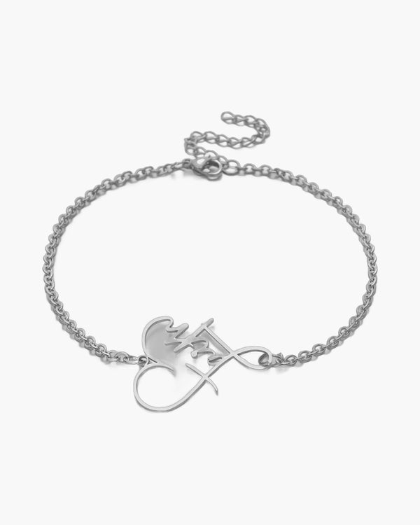 The Faithful Script Stainless Steel Faith Script Necklace Bracelet view 3