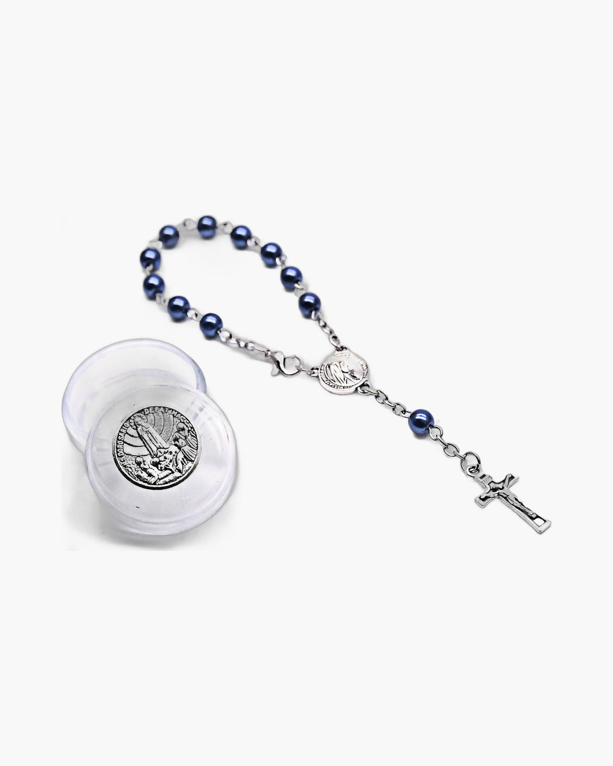 The Fatima Decade, Pearl Bead One-Decade Rosary Bracelet with Our Lady of Fatima Case