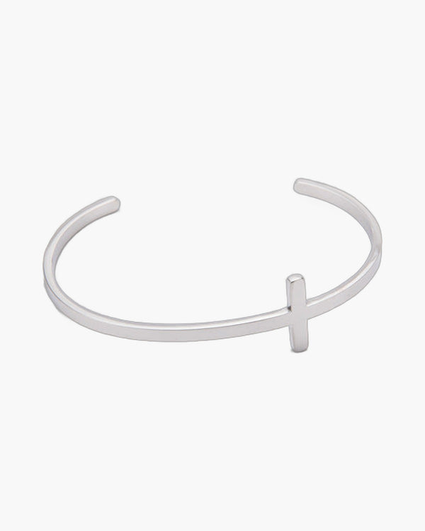 The Gentle Cross Stainless Steel Cross Cuff Bracelet view 6