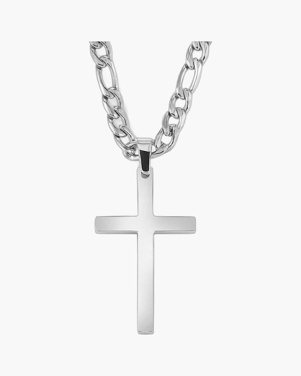 The Gilded Cross Men's Gold Stainless Steel Cross Necklace view 4
