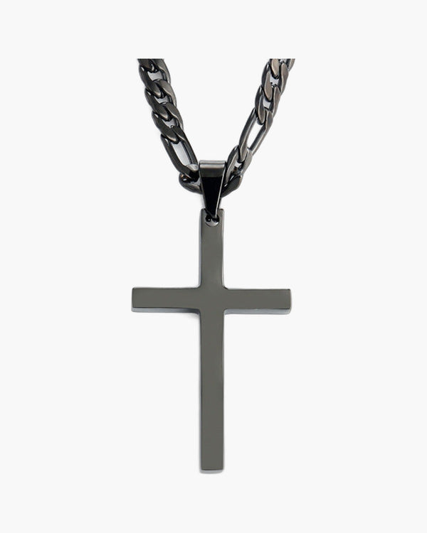 The Gilded Cross Men's Gold Stainless Steel Cross Necklace view 2