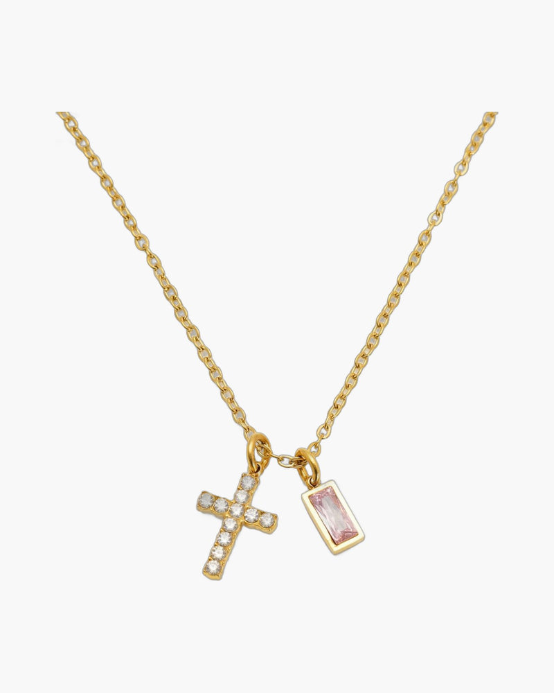 The Gilded Devotion Stainless Steel Cross Choker Necklace view 2
