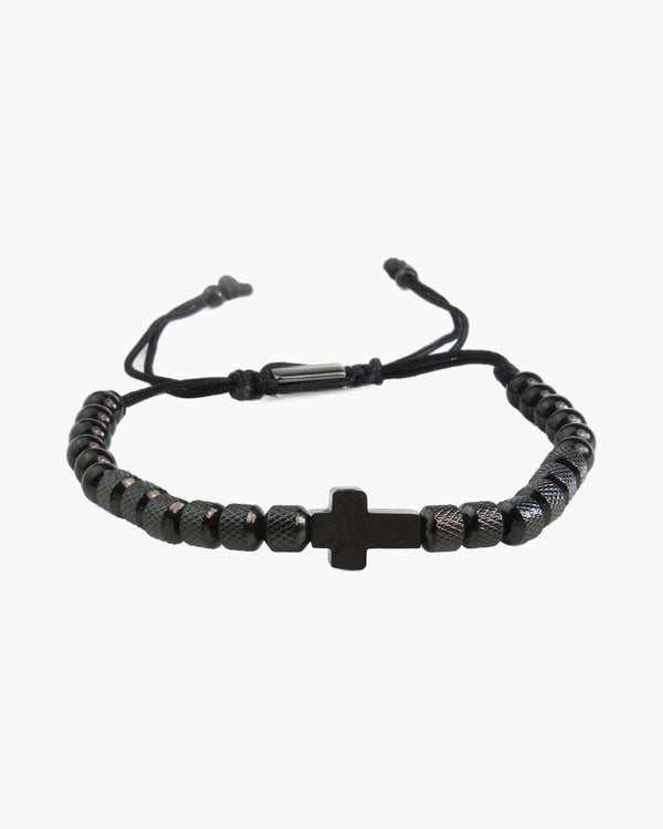 The Gilded Knot Gold-plated Cross Beaded Bracelet view 3