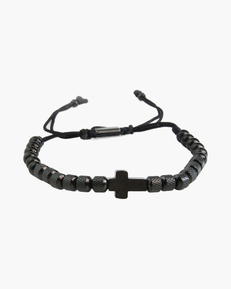 The Gilded Knot Gold-plated Cross Beaded Bracelet view 3
