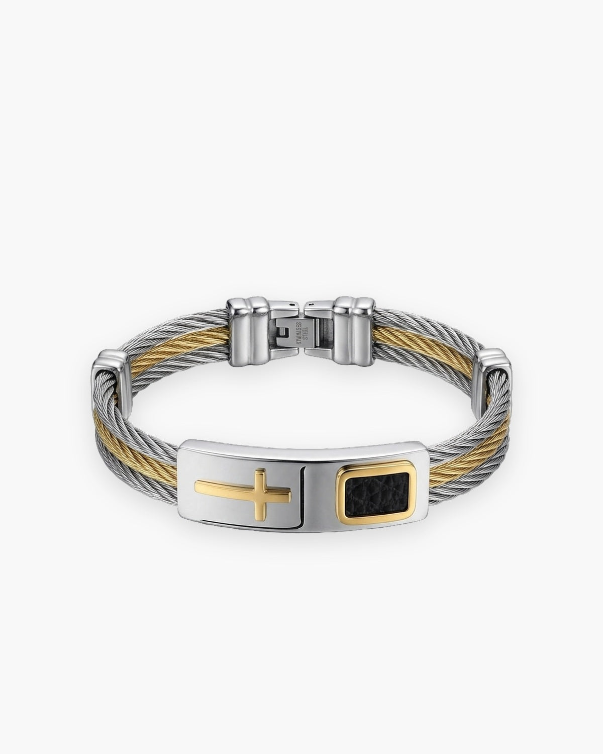The Gilded Strands in silver / gold, front view [c:silver-gold]