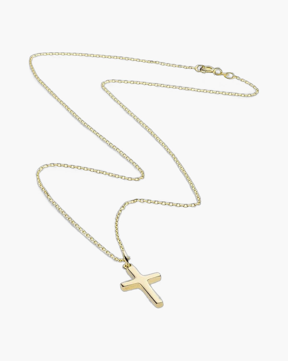 The Godchild's Cross, Gold-Plated Small Cross Necklace, view 2
