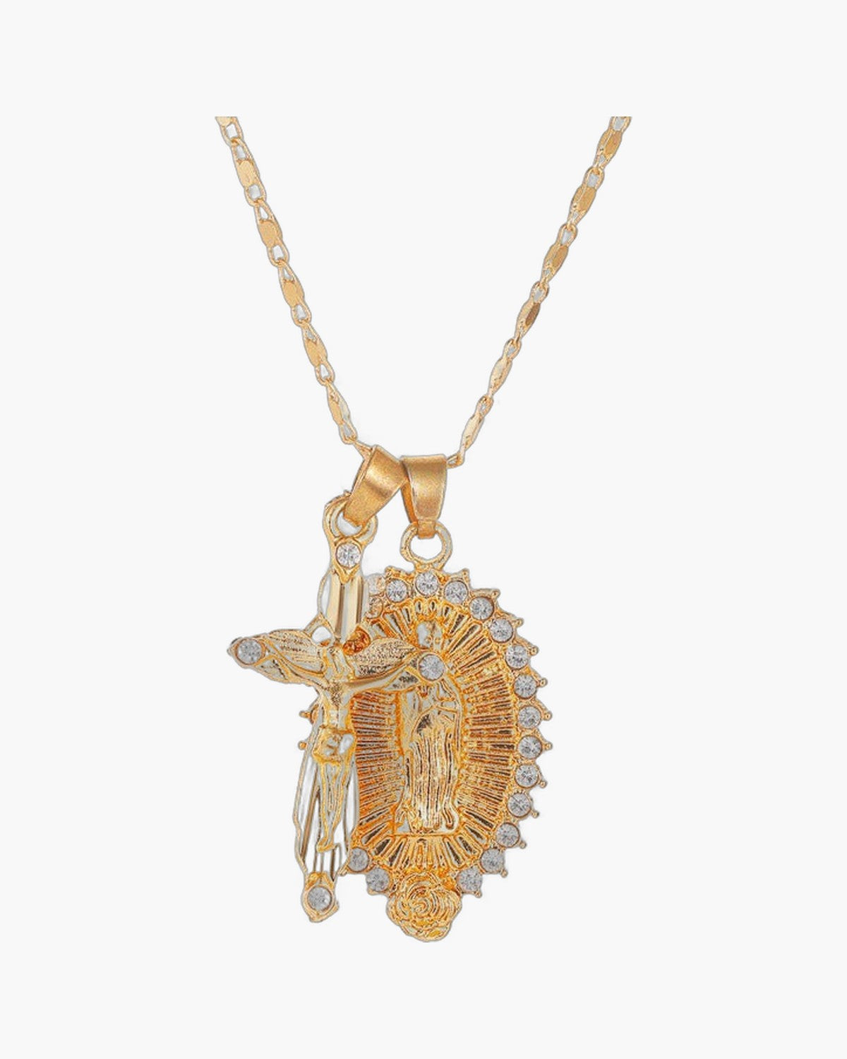 The Guadalupe Crucifix, Crucifix and Our Lady of Guadalupe Medal Necklace