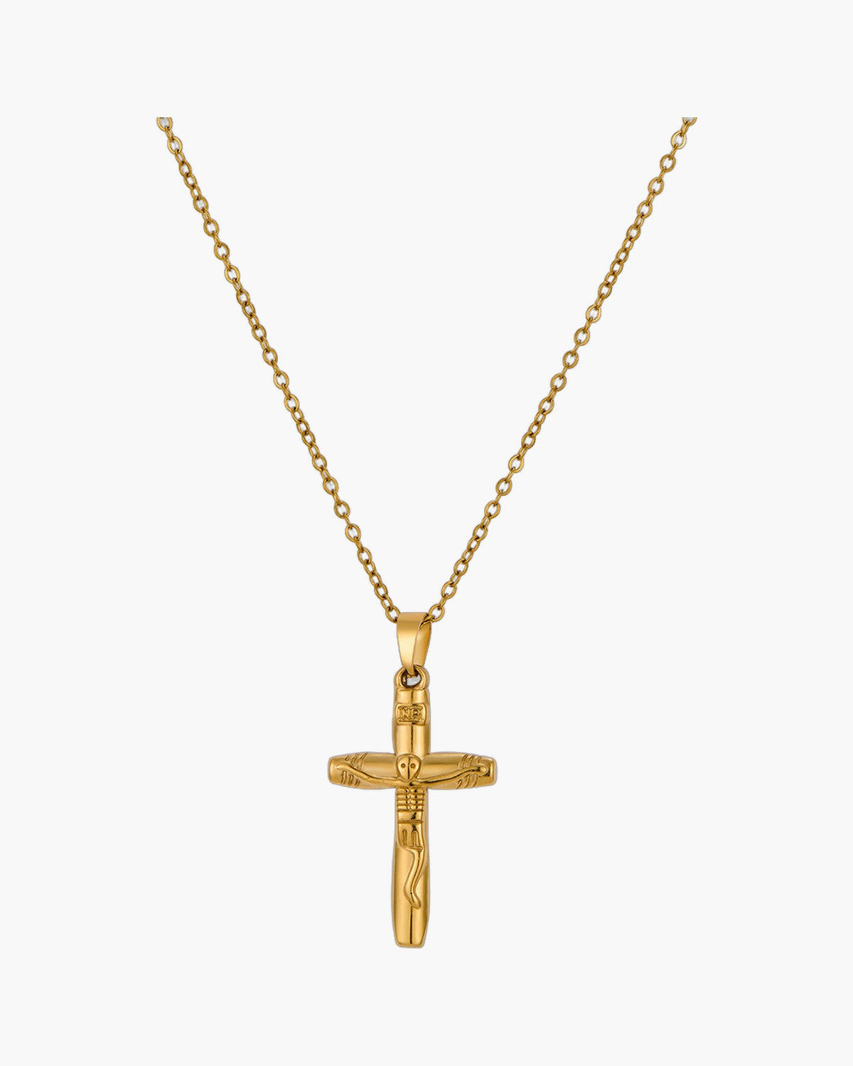 The Humble Crucifix, Stainless Steel Small Crucifix Necklace