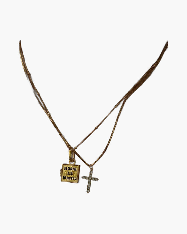 The Illuminated Cross Stainless Steel Zircon Cross Necklace view 2