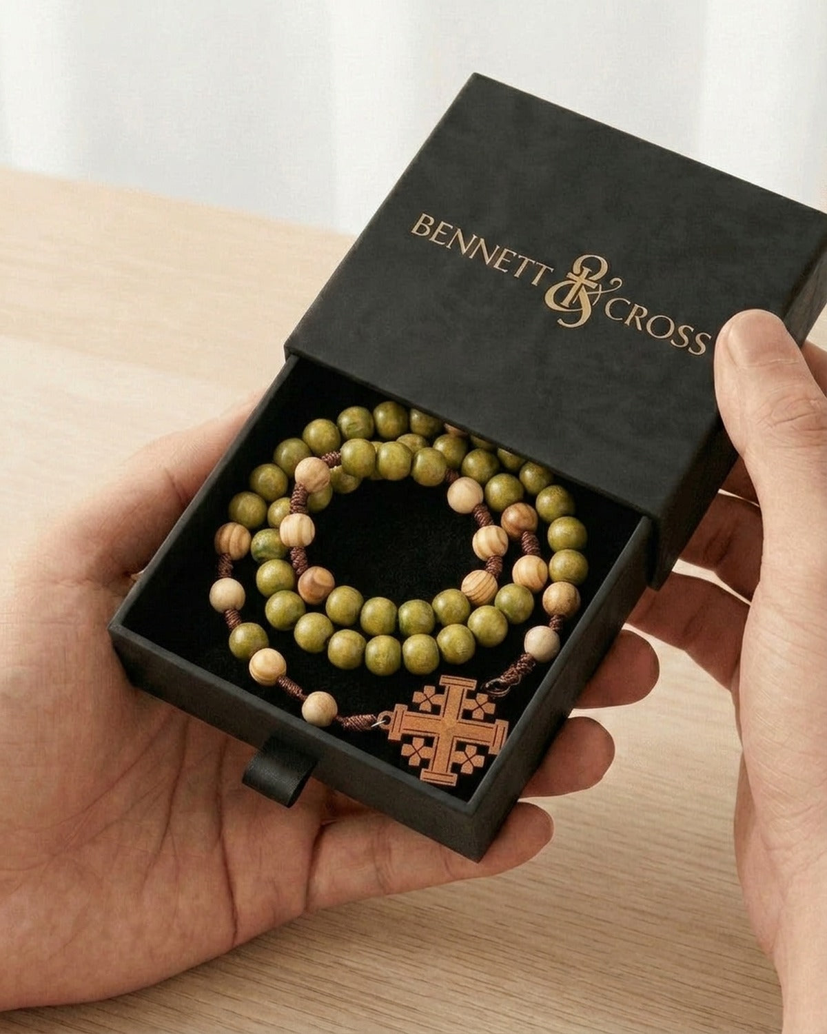 The Jerusalem Prayer in its black Bennett & Cross gift box