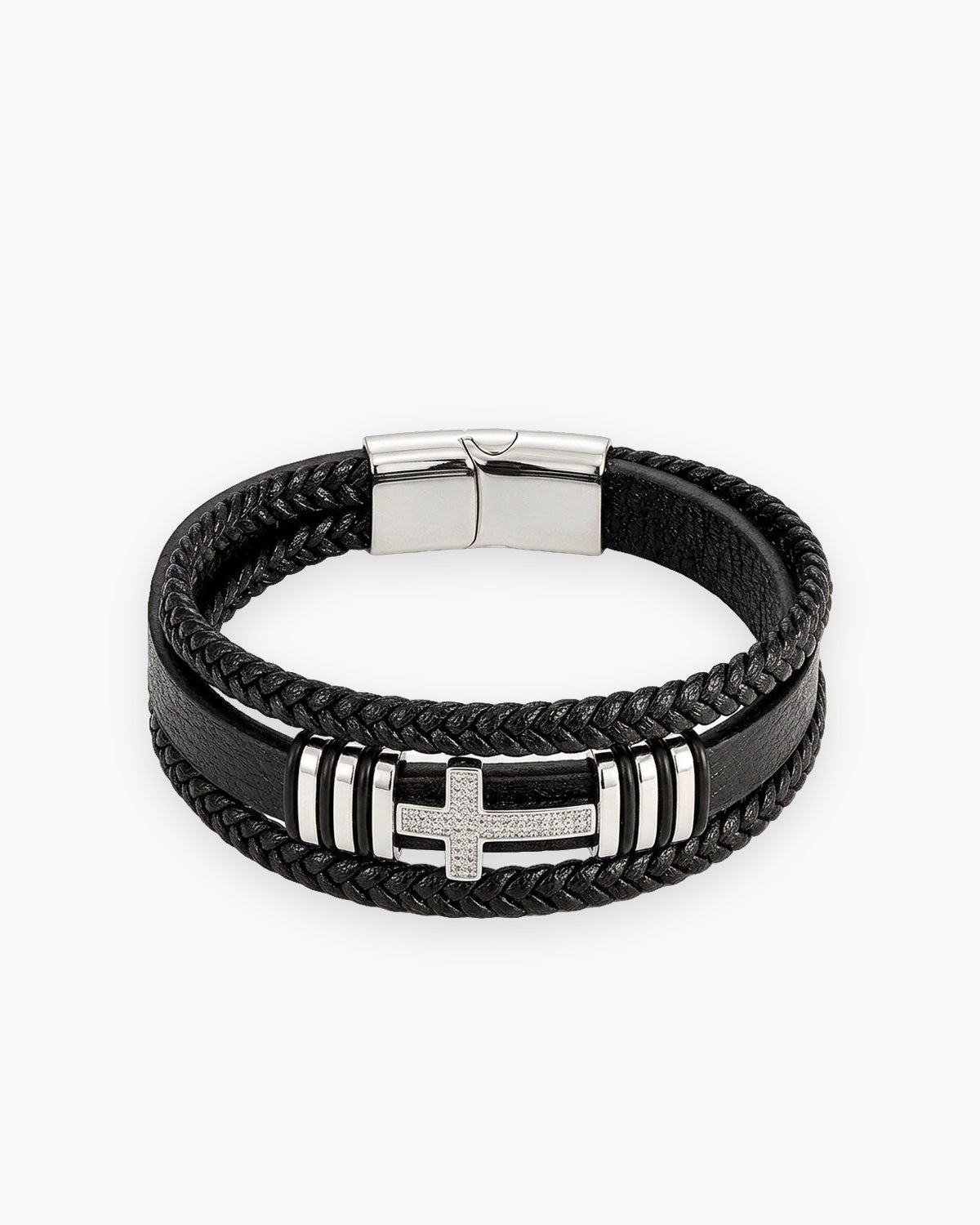 The Layered Devotion, silver, front view [c:silver]