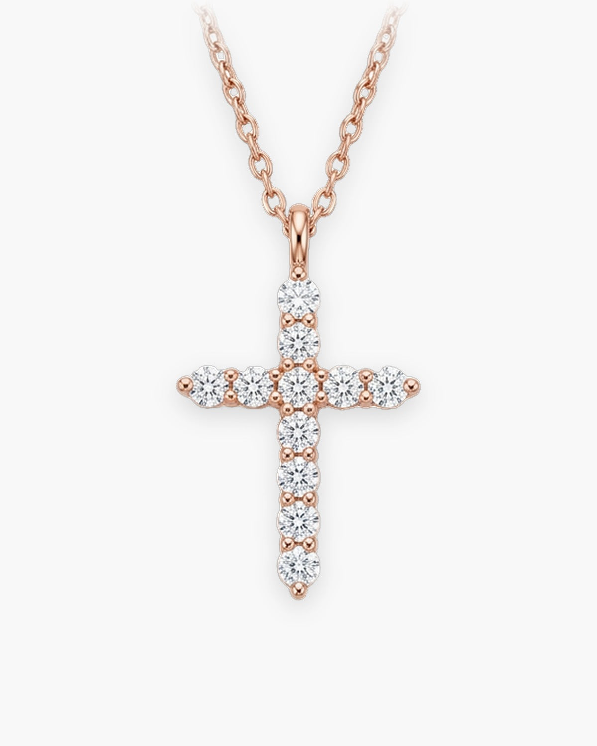 The Luminous Cross in rose gold, front view [c:rose-gold]