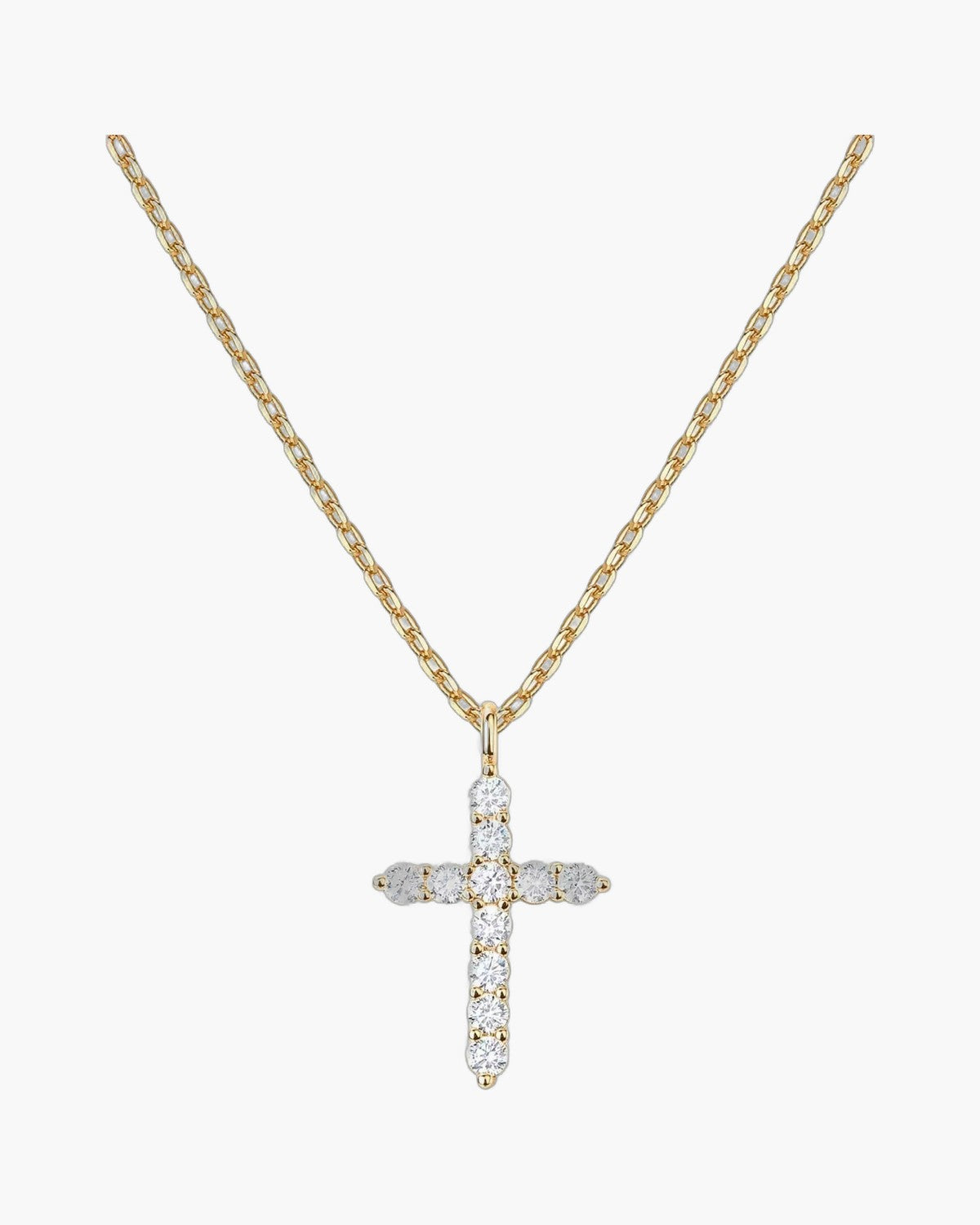 The Luminous Cross 925 sterling silver pave cross necklace view 3