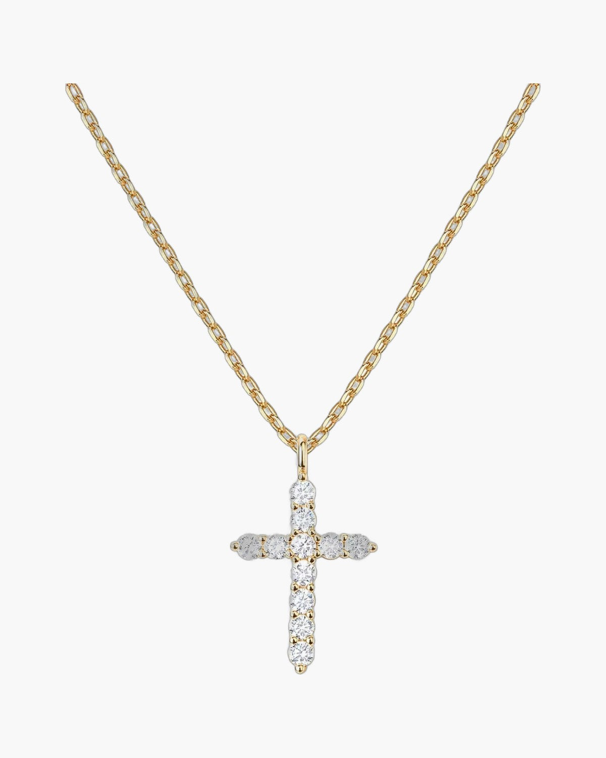 The Luminous Cross 925 sterling silver pave cross necklace view 4