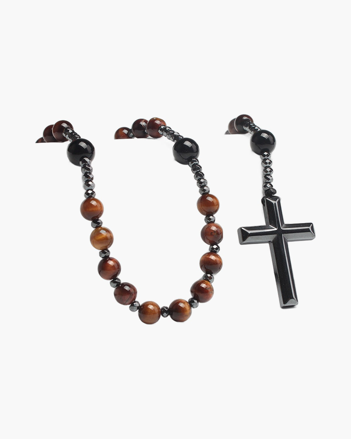 The Meditative Rosary Natural Bead Rosary Necklace with Cross view 9