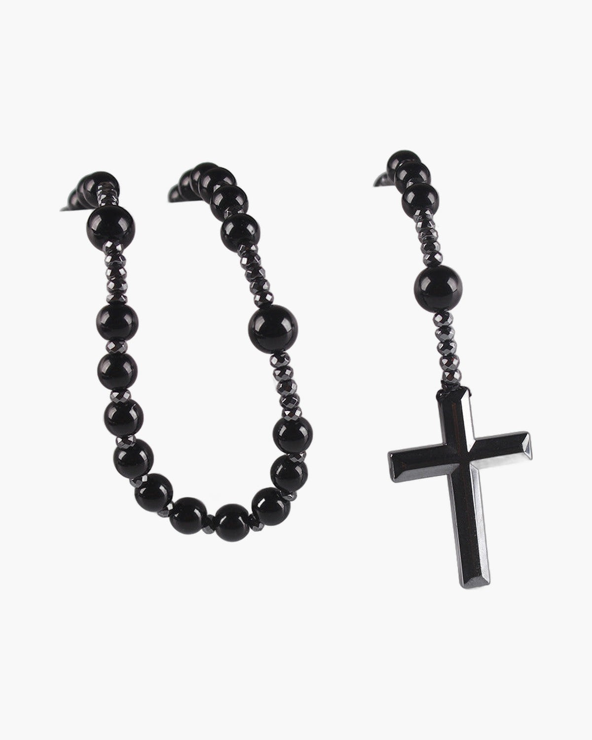 The Meditative Rosary Natural Bead Rosary Necklace with Cross view 6
