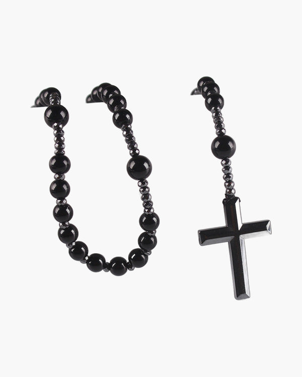 The Meditative Rosary Natural Bead Rosary Necklace with Cross view 6