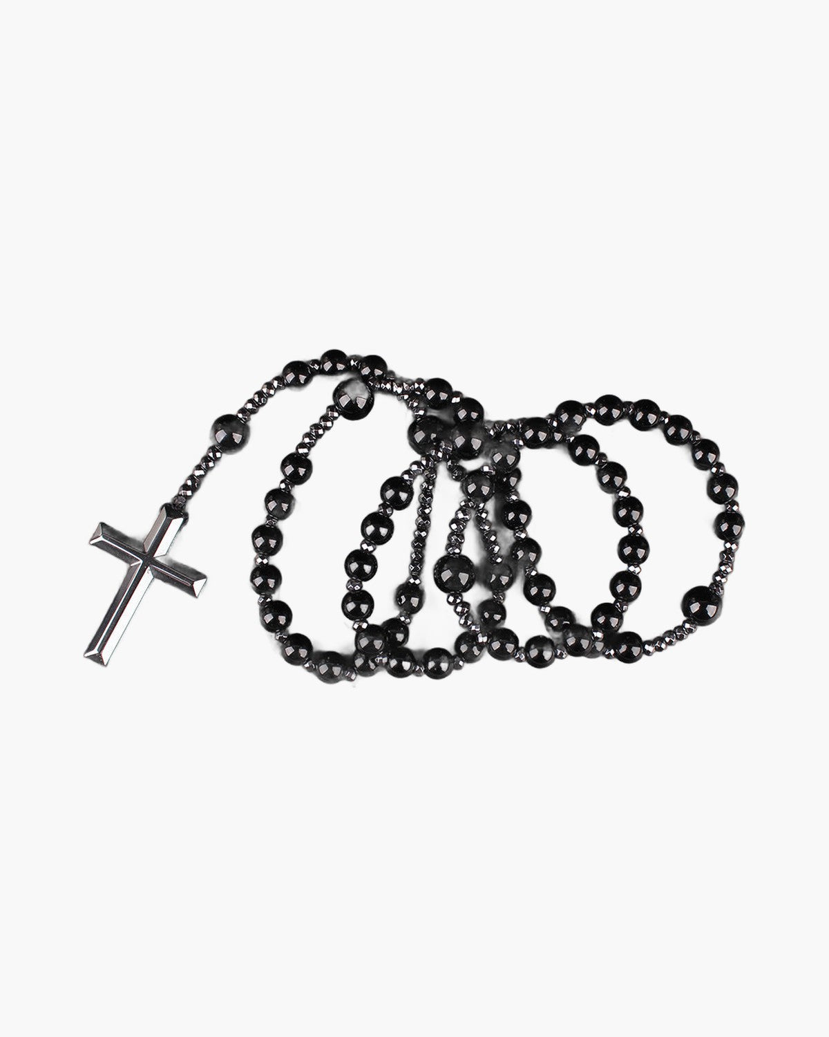 The Meditative Rosary Natural Bead Rosary Necklace with Cross view 3