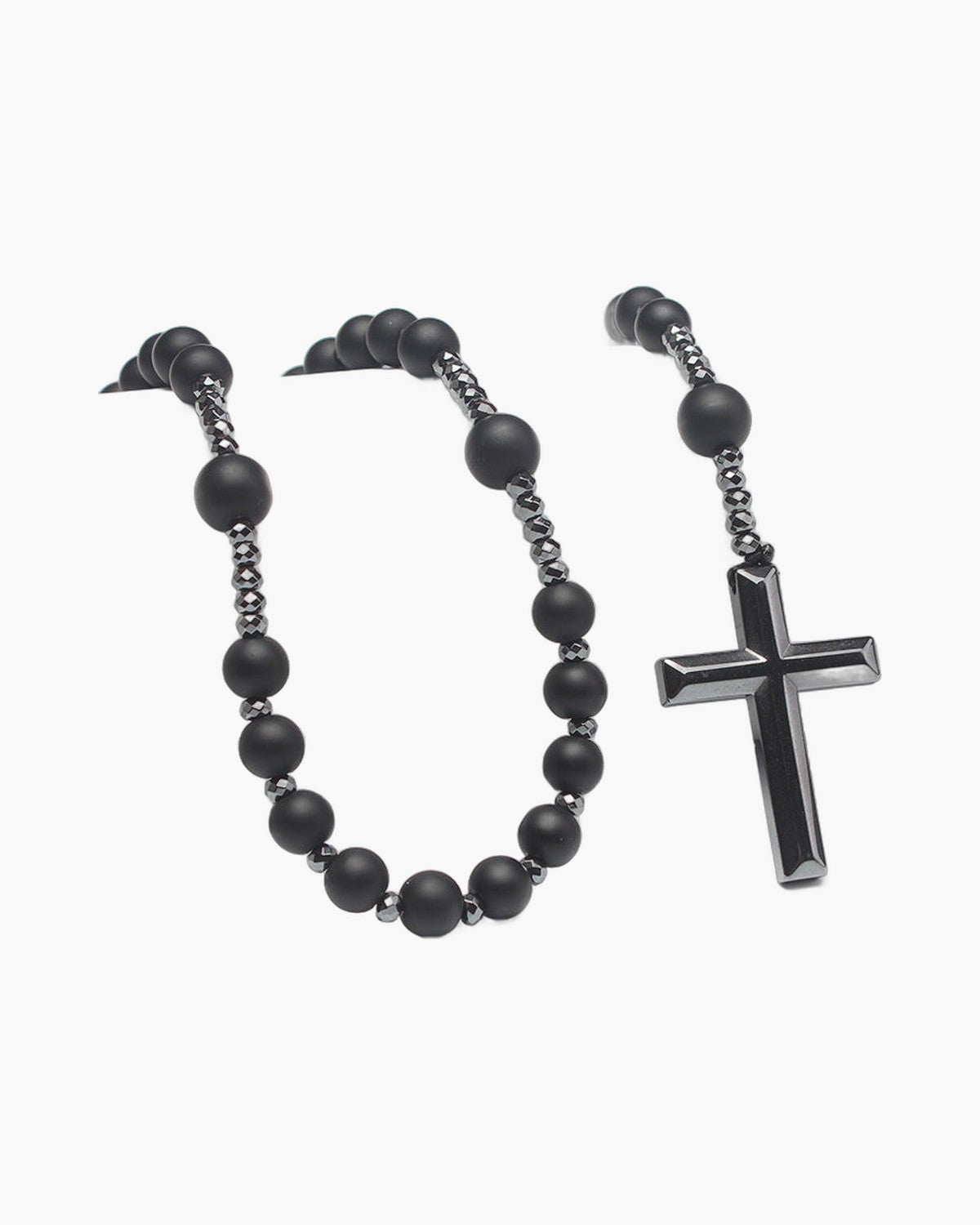 The Meditative Rosary Natural Bead Rosary Necklace with Cross view 4