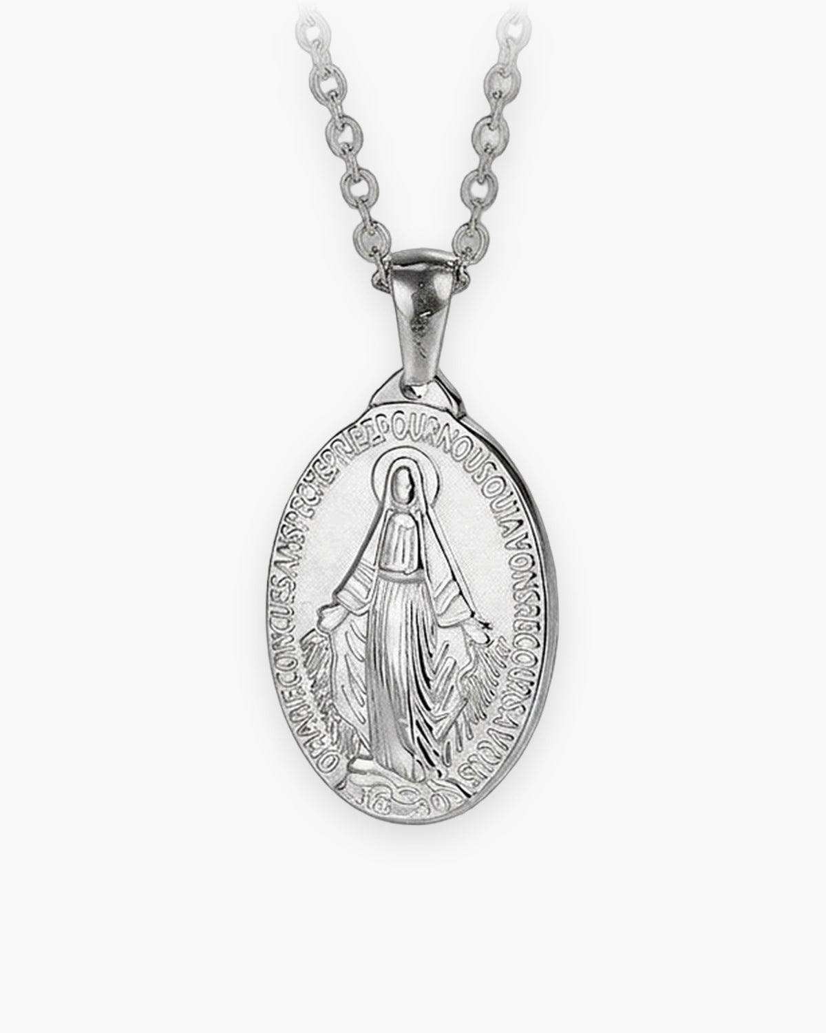 The Miraculous Pendant in silver, front view