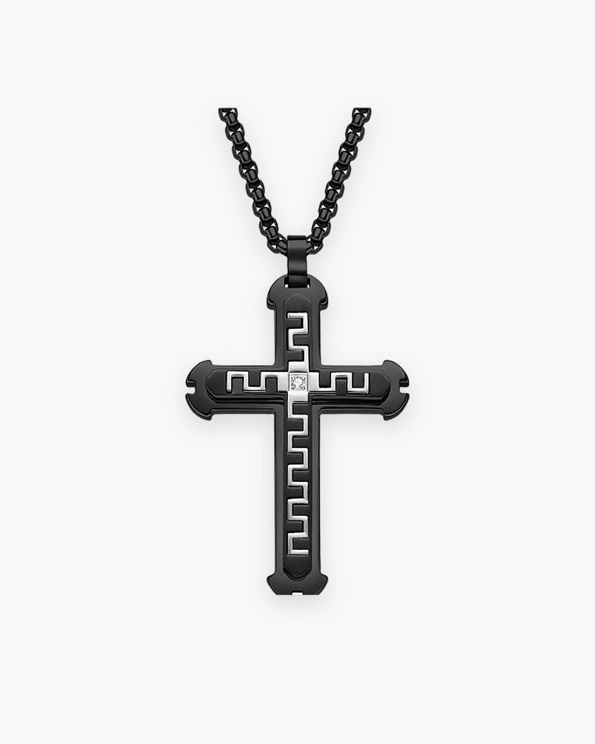 The Modern Cross, Greek Key / Black