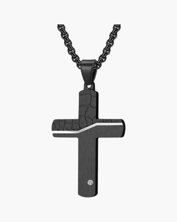 The Modern Cross Men's Stainless Steel Cross Necklace